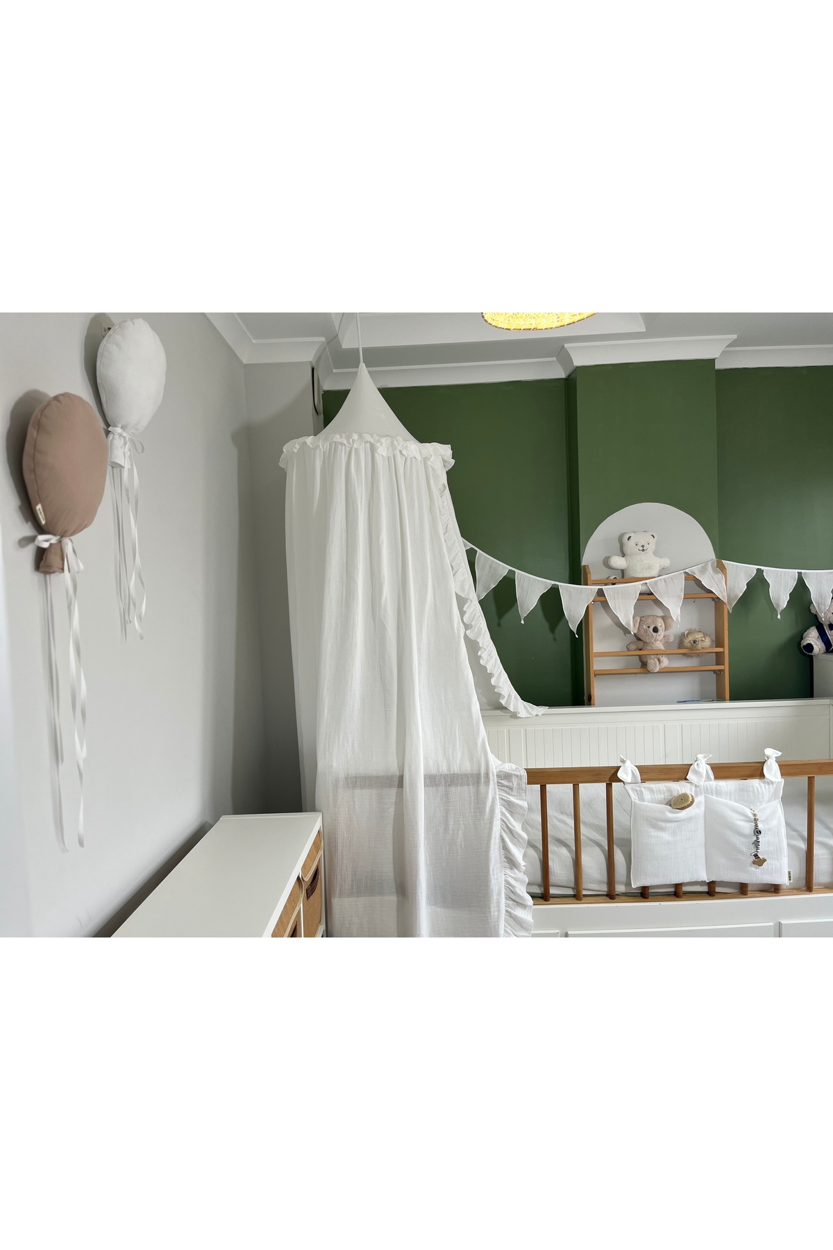 Hubb Müslin fırfırlı Cibinlik, beşik Cibinlik ,yatak Cibinlik, okuma köşesi oyun çadırı fotoğrafı 7 (önizleme)