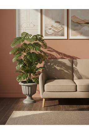 esm vase Ayaklı Plastik Ev, Bahçe, Ofis Saksısı 30X/29