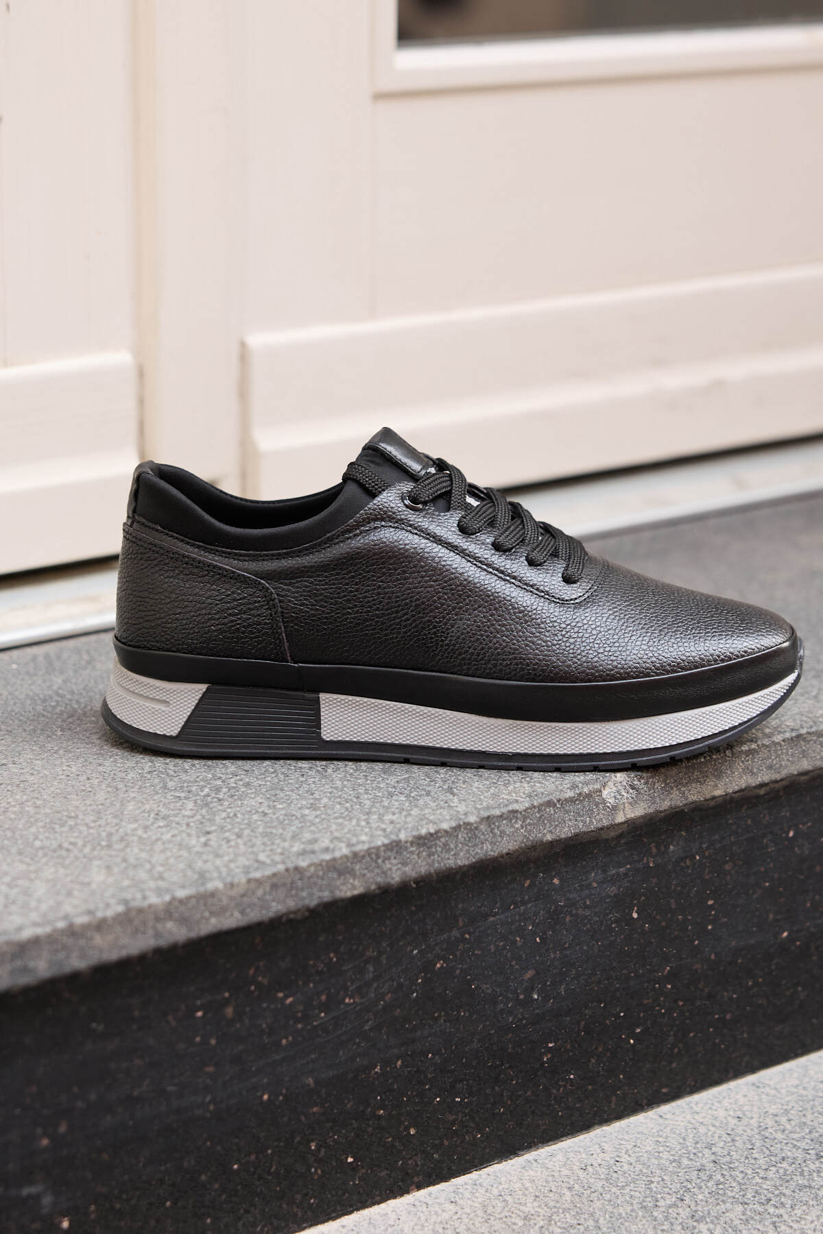 Vantaggio Marven SİYAH % 100 Hakiki Deri Erkek Günlük Ayakkabı