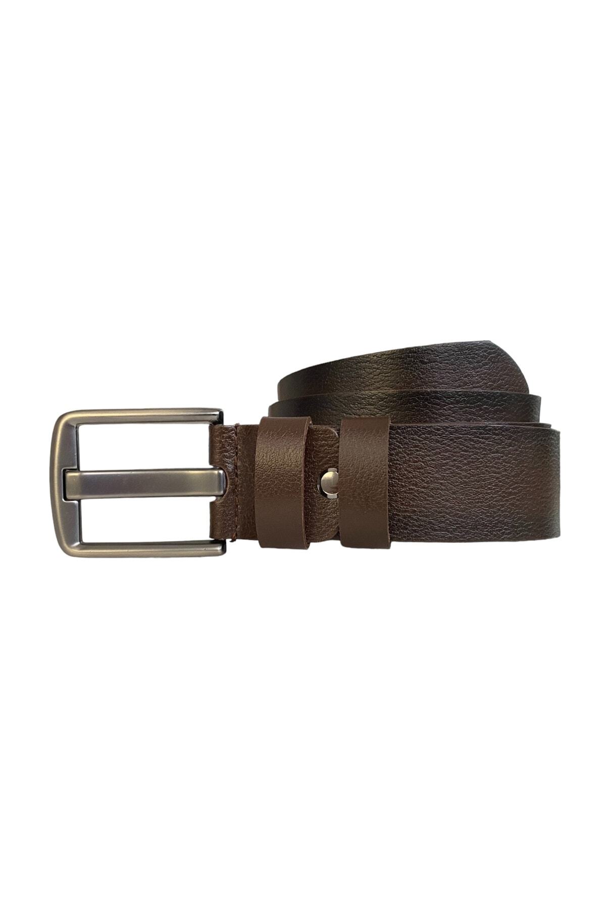 100% Genuine Leather, Legendary Smoked Wide Tongue, Dark Brown Belt 4 Cm=4cm-smoked-wide.Tongue