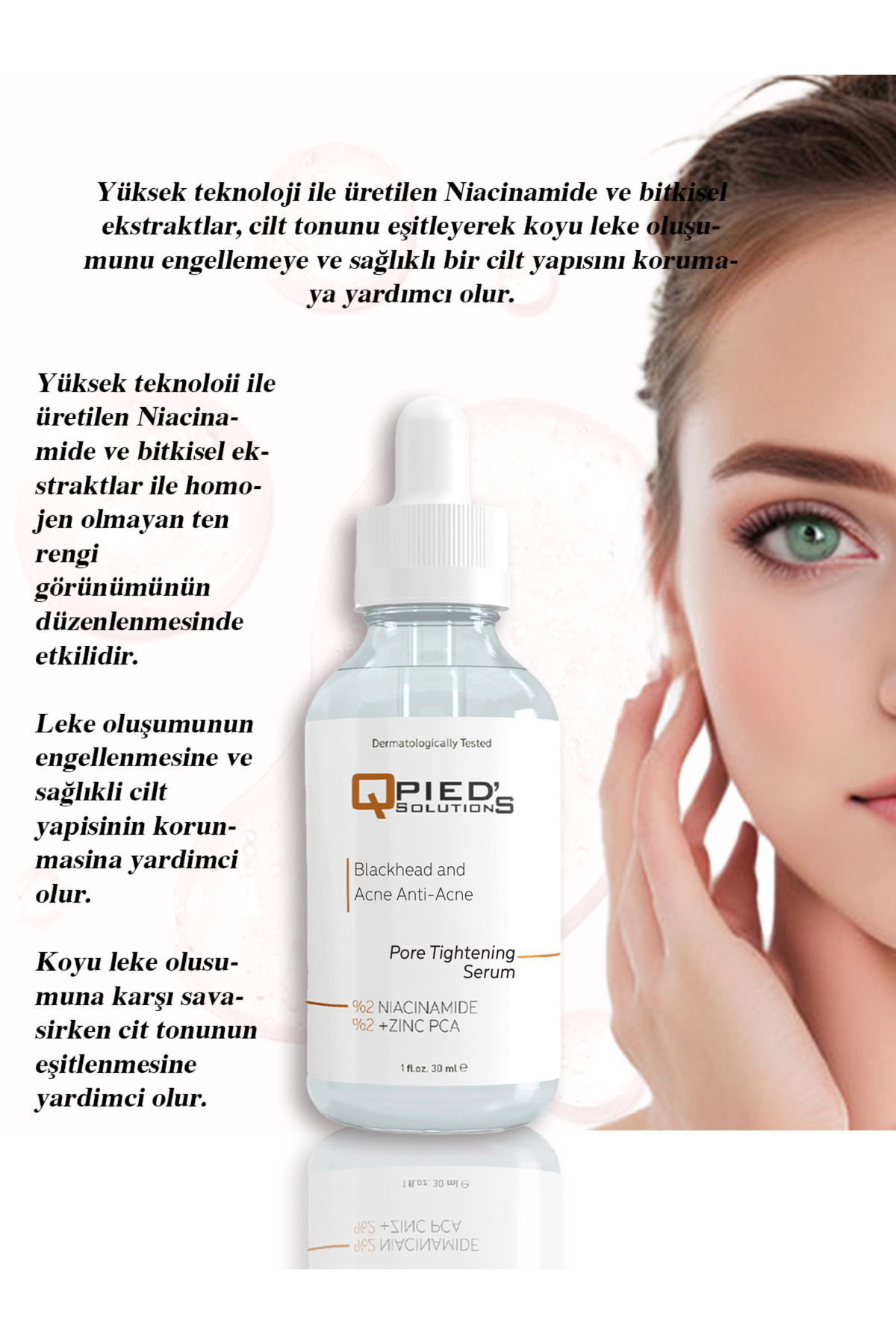 Gözenek Sıkılaştırıcı Siyah Nokta Ve Karşıtı Niacinamide Serum ( Niacinamide6% Zıncpca) — TM004 — تصویر 5 از 6