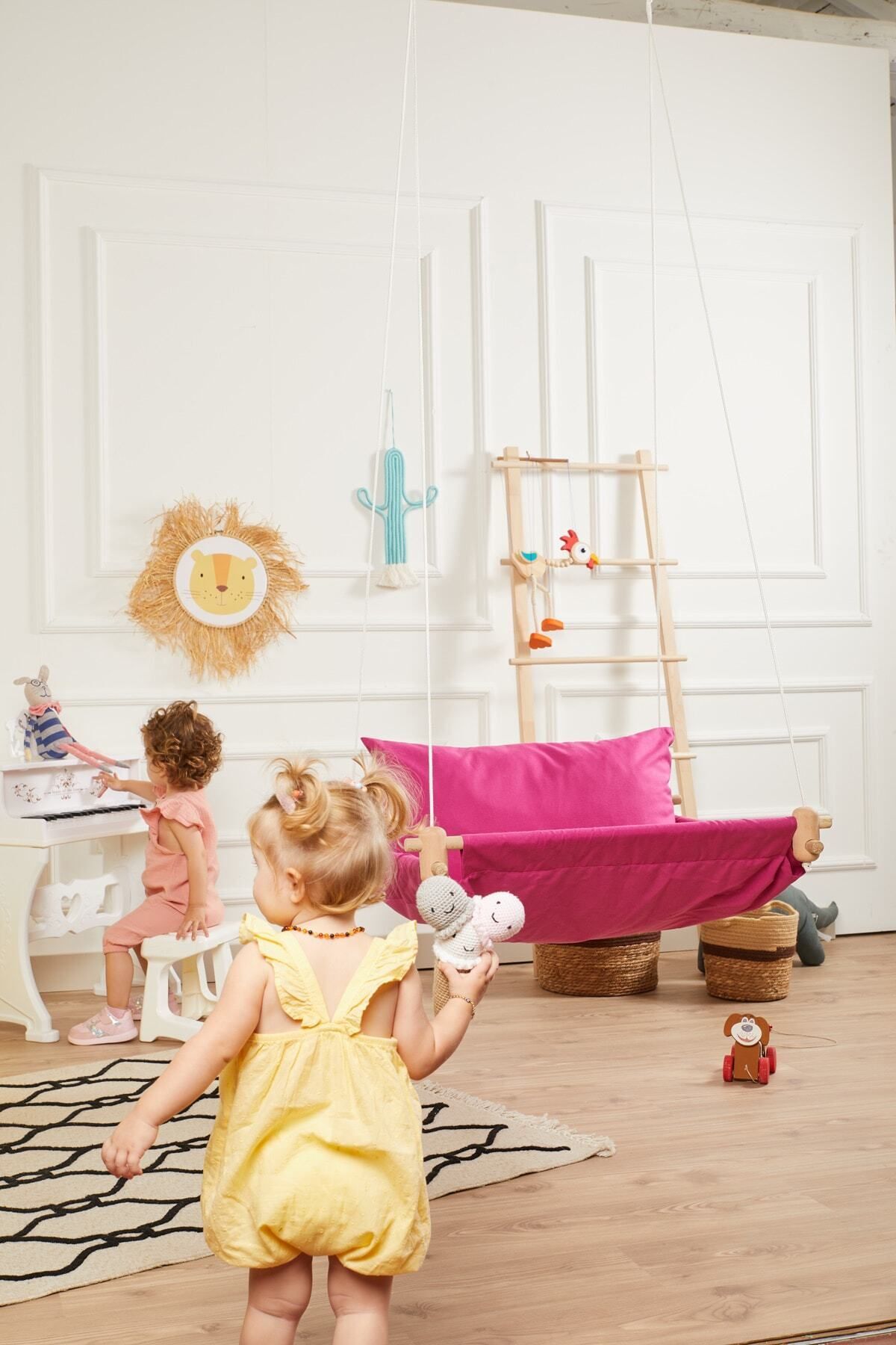 Svava Trend Çocuk Hamak Salıncak - Ev Tipi Ve Bahçe Salıncağı (fuşya) fotoğrafı 4 (önizleme)