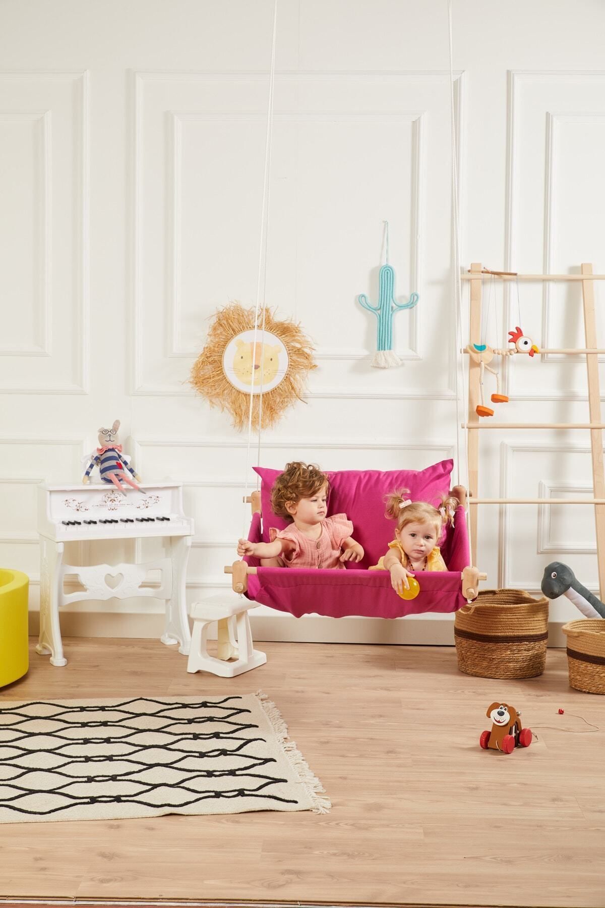 Svava Trend Çocuk Hamak Salıncak - Ev Tipi Ve Bahçe Salıncağı (fuşya) fotoğrafı 5 (önizleme)