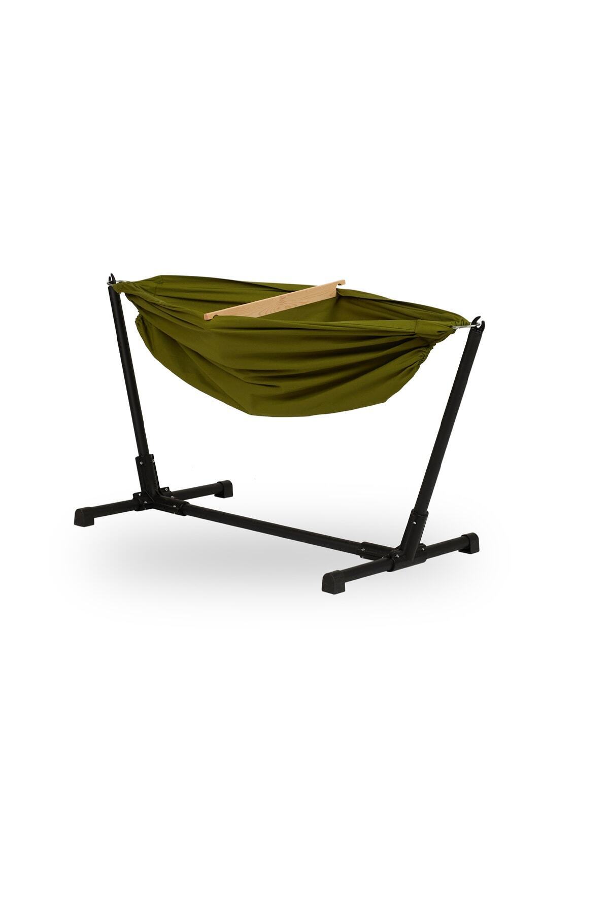 Svava Stantlı Kayık Hamak Bebek Hamak Beşik (Yeşil) fotoğrafı 3 (önizleme)