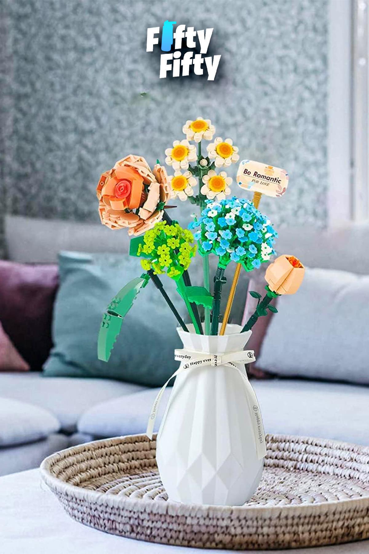 لوز گل‌آرایی و کلکسیونی دسته‌گل ۶۸۰ تکه، مجموعه ساخت‌وساز مدل گل FFFLZ-1671