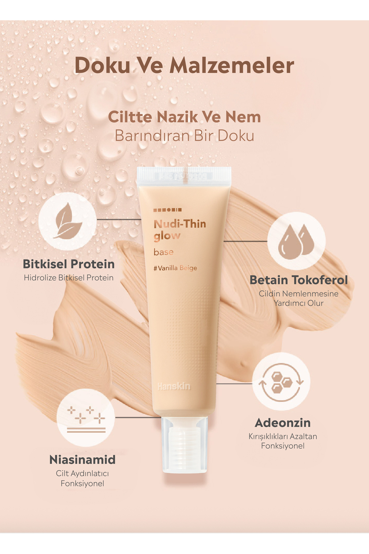 Doğal Işıltılı Makyaj Bazı - Vanillia Beige — بژ vanilliabeige — تصویر 4 از 8