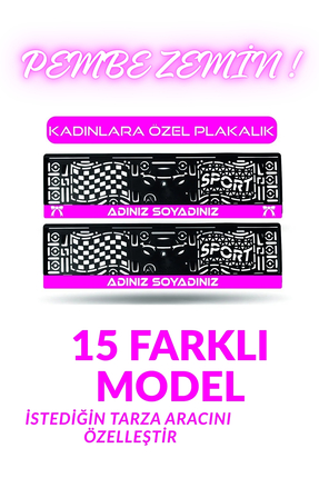 Parker Otomotiv A.Ş Kadınlara Özel Plakalık Zemin Pembe Renk