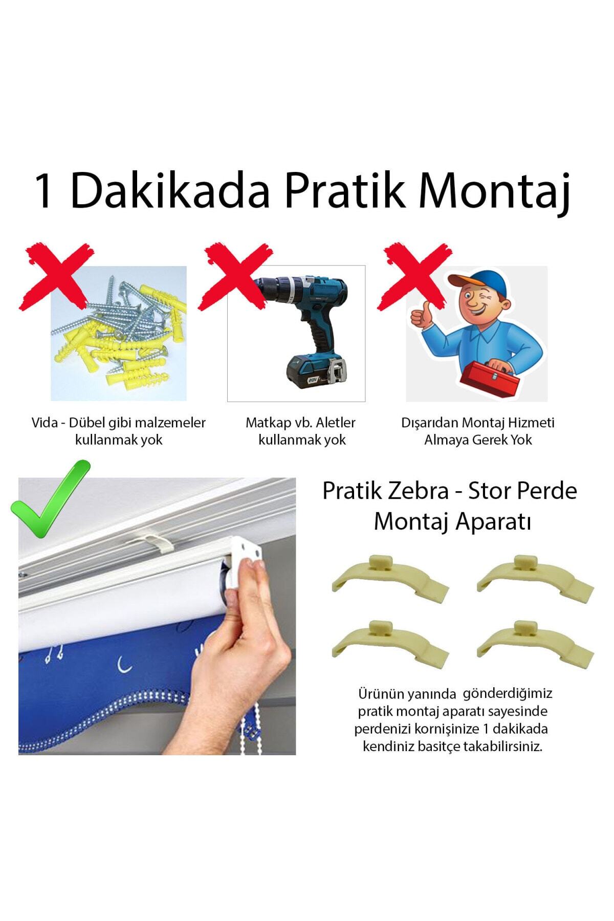 BeybiHome Çocuk Odası - Sevimli Kedicikler Baskılı Zebra Perde fotoğrafı 7 (önizleme)