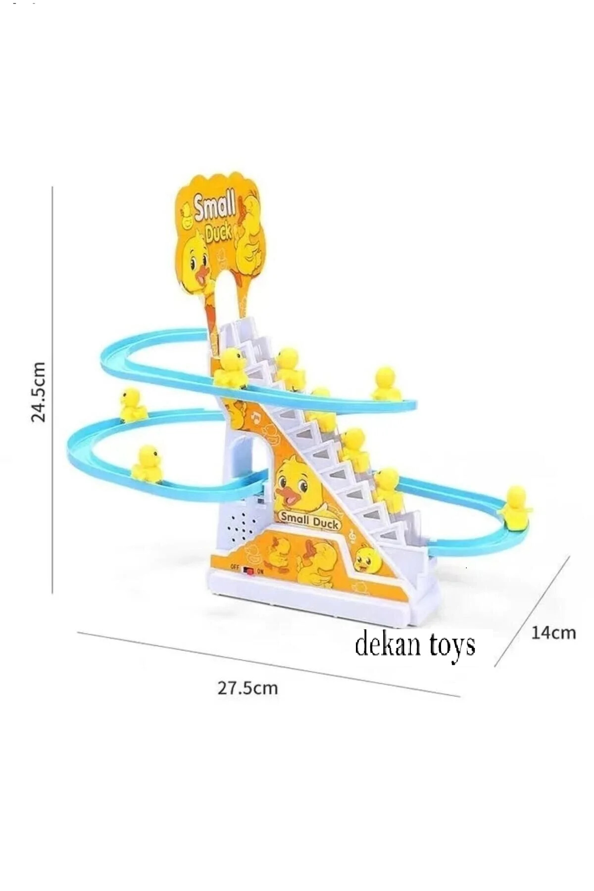 dekan toys Dön Dolaş Ördek Oyunu Merdivenden Çıkıp Kaydıraktan Kayan Yavru Ördek Işıklı Müzikli fotoğrafı 3 (önizleme)