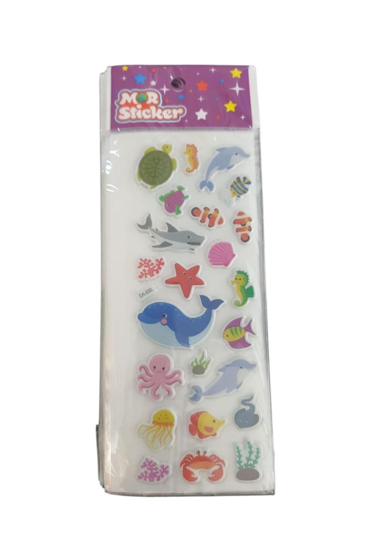 Erka Mor Sticker Silikon Kabartma Deniz Canlıları 20'li Paket - Fiyatı ...