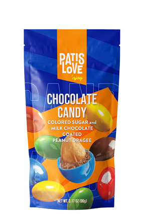 Patiswiss Patislove Renkli Şeker Kaplı Sütlü Çikolatalı Bütün Yer Fıstığı Dra...