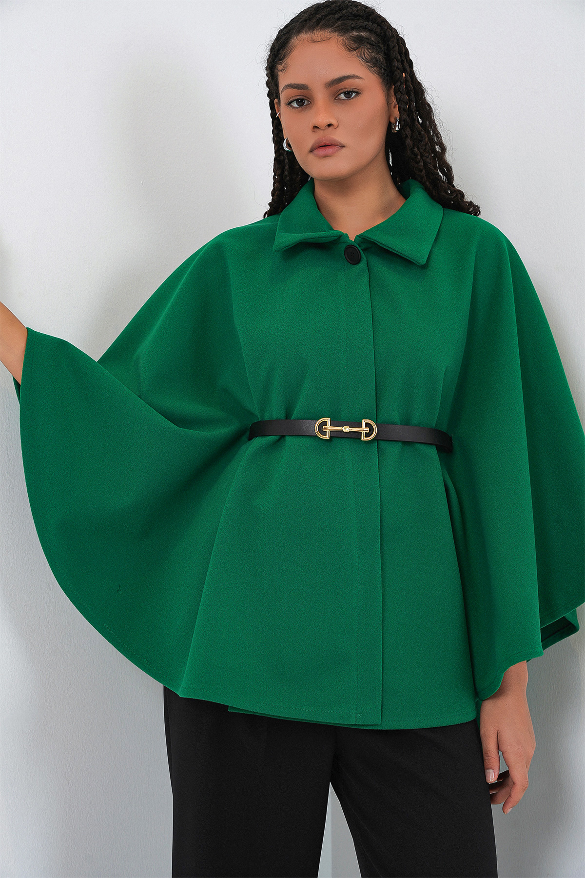 Bigdart Γυναικείο Παντελόνι με Ζώνη 9170 - Σκούρο Πράσινο