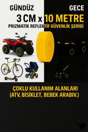 opersan 3 CM GENİŞLİK 10 METRE UZUNLUK-DEKORATİF AMAÇLI-YÜKSEK GÖRÜNÜRLÜK -PR...