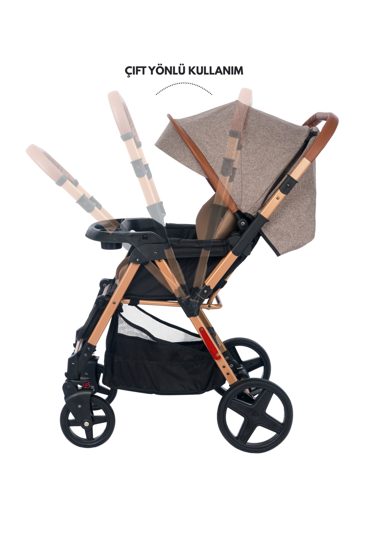 Joell Trendy Çift Yönlü Bebek Arabası fotoğrafı 4 (önizleme)