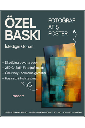 Rosaart Kişiye Özel Poster Baskı | İstenilen Görselde ve Ölçüde Fotoğraf Kağı...