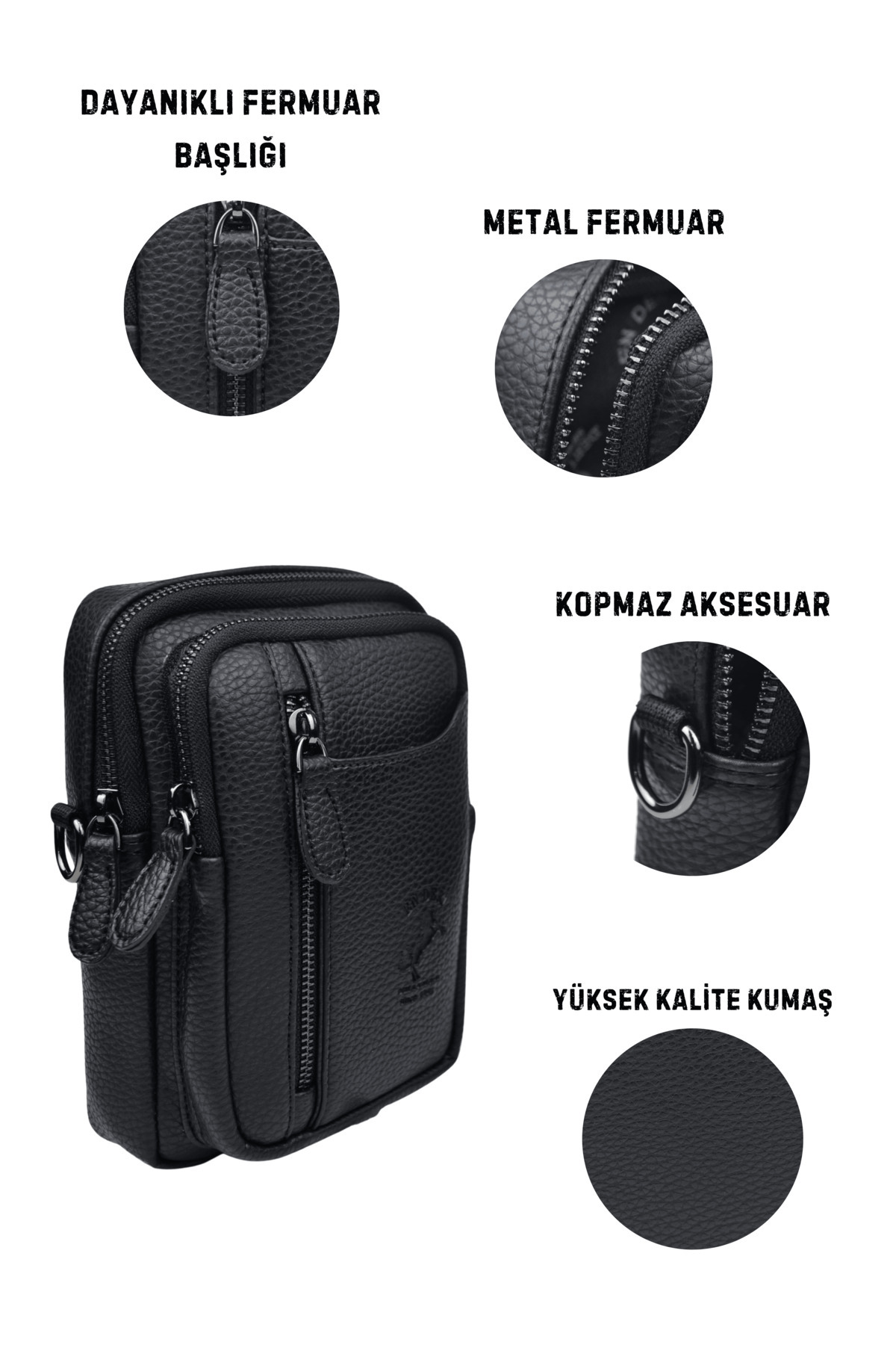 en deri  Erkek Ayarlanabilir Çapraz Askılı El Ve Omuz Çantası Çapraz Çanta - Görsel 6