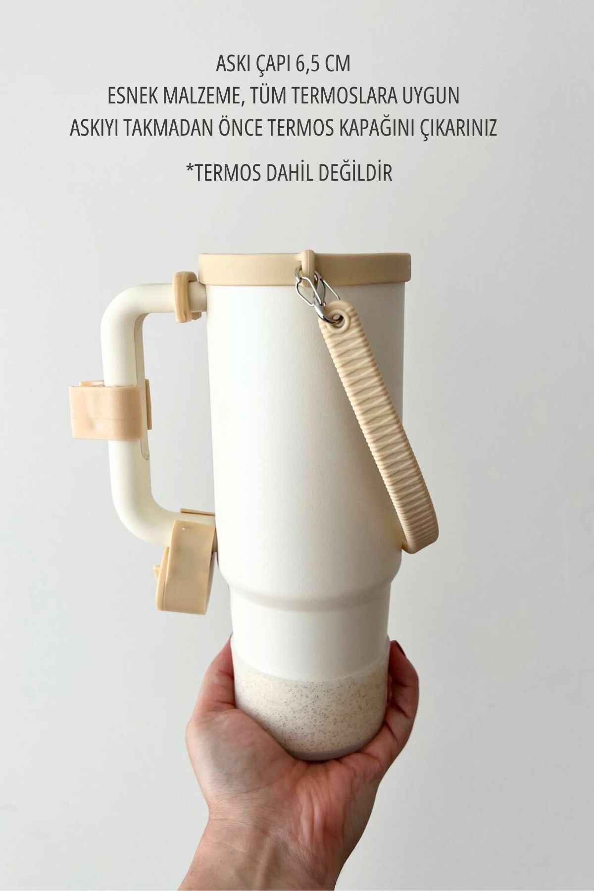 Mamastuff Silikon Termos Taşıma Askısı - Bej fotoğrafı 2 (önizleme)