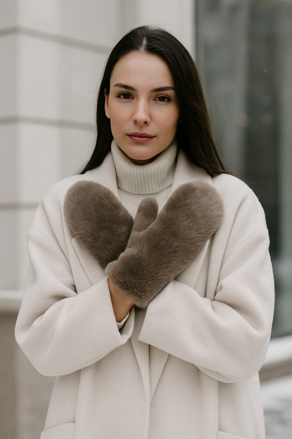 keisy Kadın Peluş Eldiven görsel 3