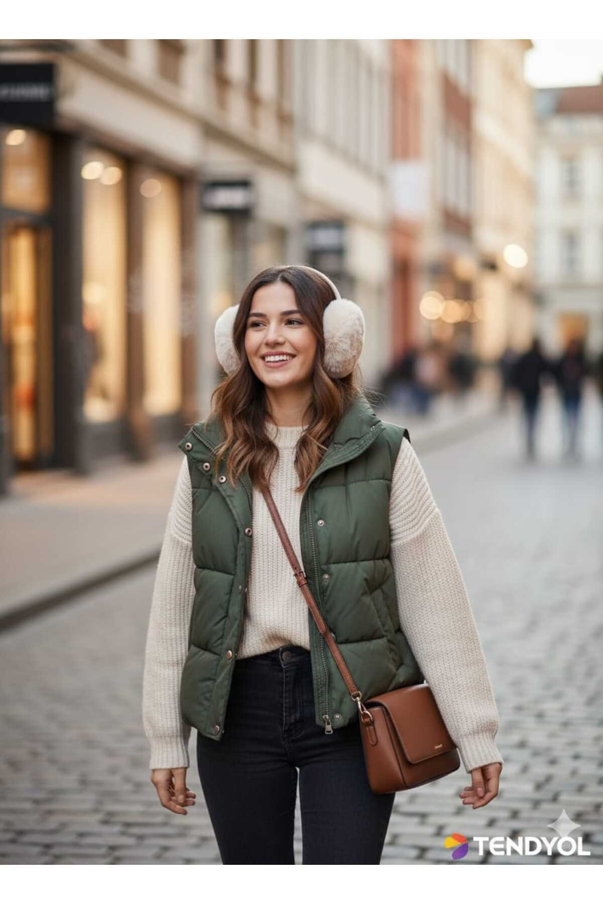 Betülce Katlanabilir yumuşak dokulu peluş kulaklık görsel 2