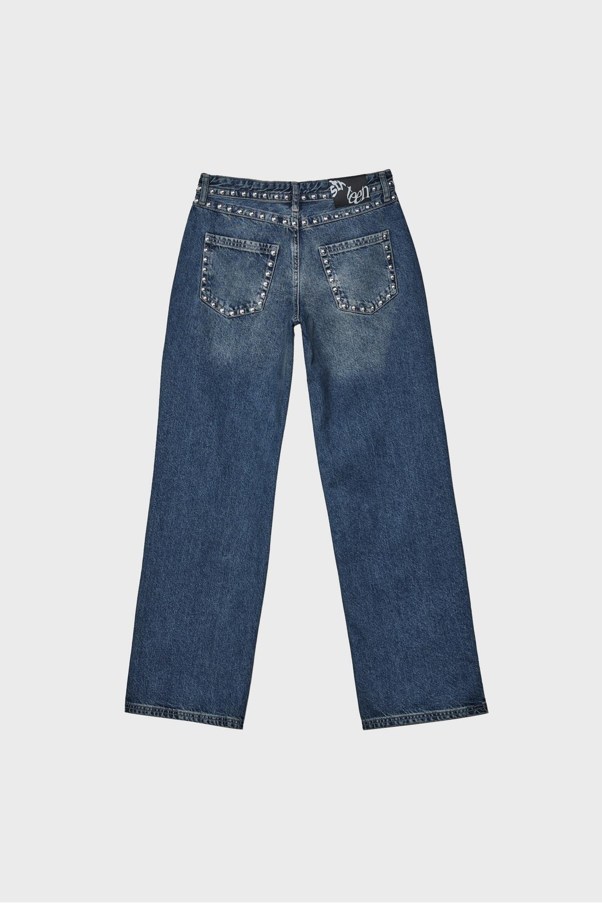 Stradivarius  Düşük bel zımbalı baggy jean - Görsel 7