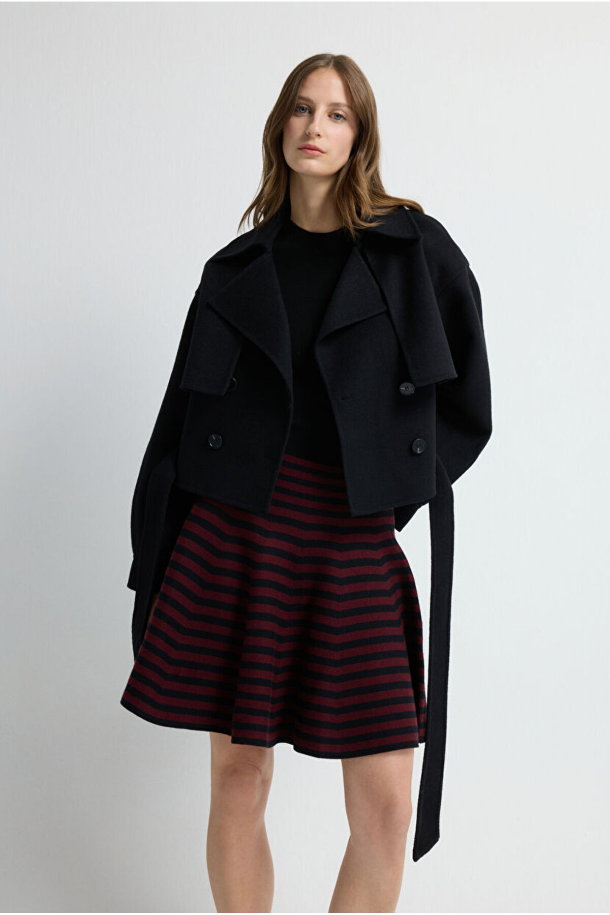 adL  Kemer Detaylı Kısa Kaban - Görsel 4