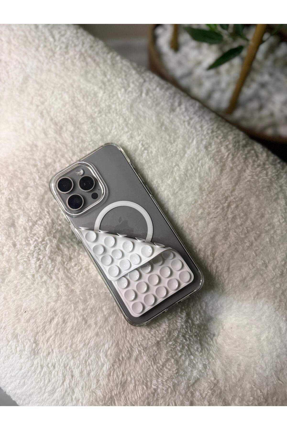 ila bags Büyük Boy Çift Taraflı Vantuzlu Tutucu – Güçlü Yapışma, Kaymaz Telefon ve Yüzey Tutucu Aparat