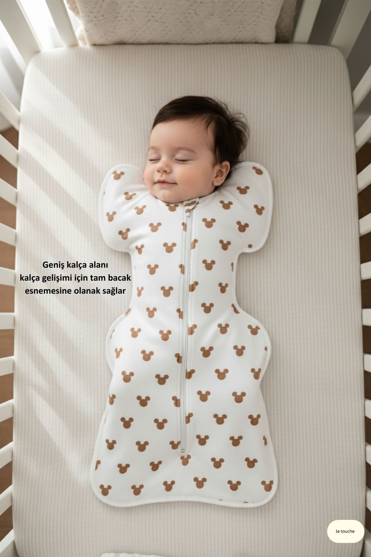 Le Touche Kahverengi Bebek Kundak Yenidoğan Uyku Tulumu (Yenidoğan Kundağın Amacı Dar Olması) fotoğrafı 4 (önizleme)