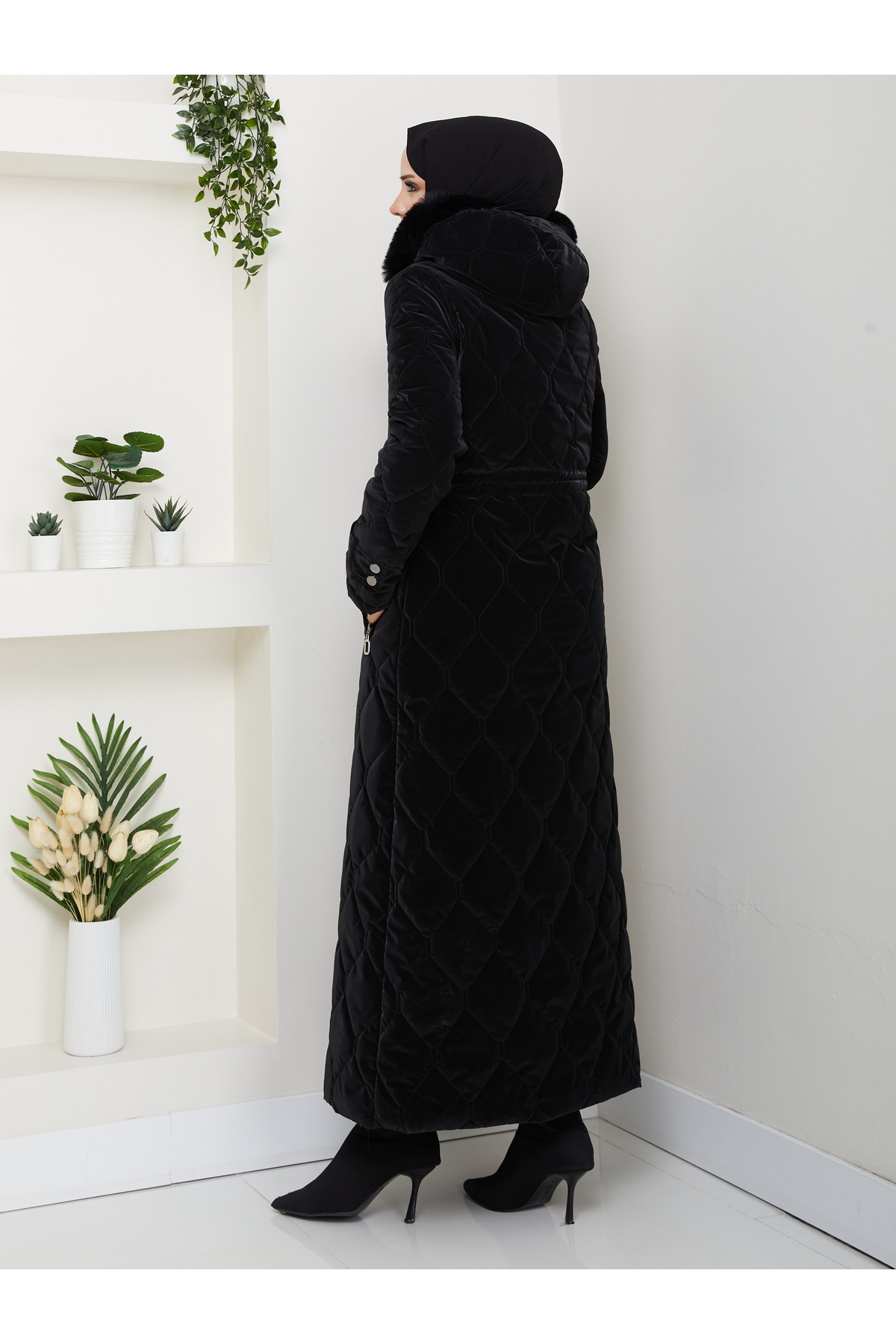 KMKkombin  KADIN YENİ SEZON TAM DOLGULU KAPŞONLU NOVA KUMAŞ GENÇ SPOR TAM BOY KABAN 11.75 - Görsel 8