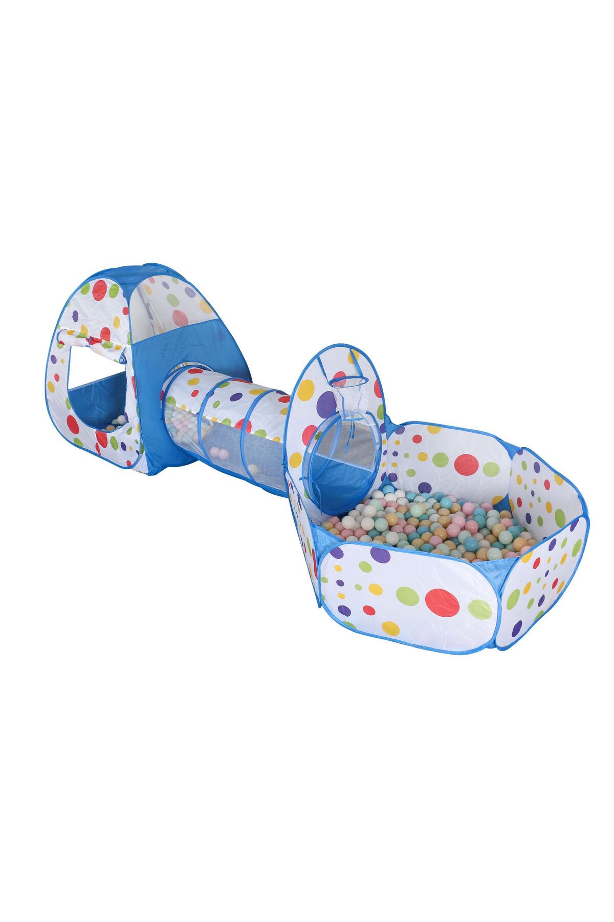 Tcherchi Çocuk Çadırı Kapalı Üç Parçalı Tünel Nokta Oyunu Top Havuz Çiti Oyuncak fotoğrafı 2 (önizleme)