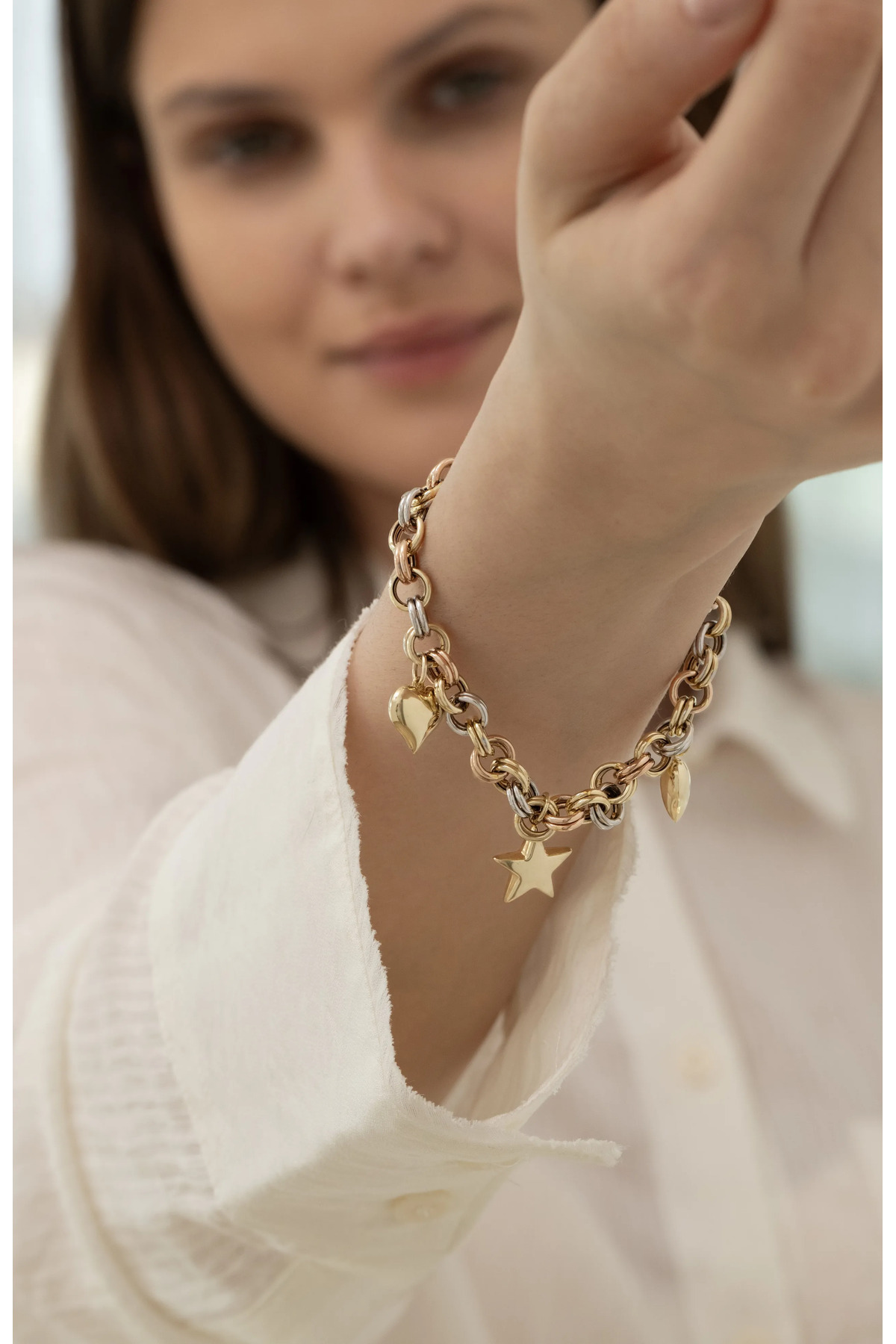 NİSERAJEWELLERY Charmlı Altın Bileklik