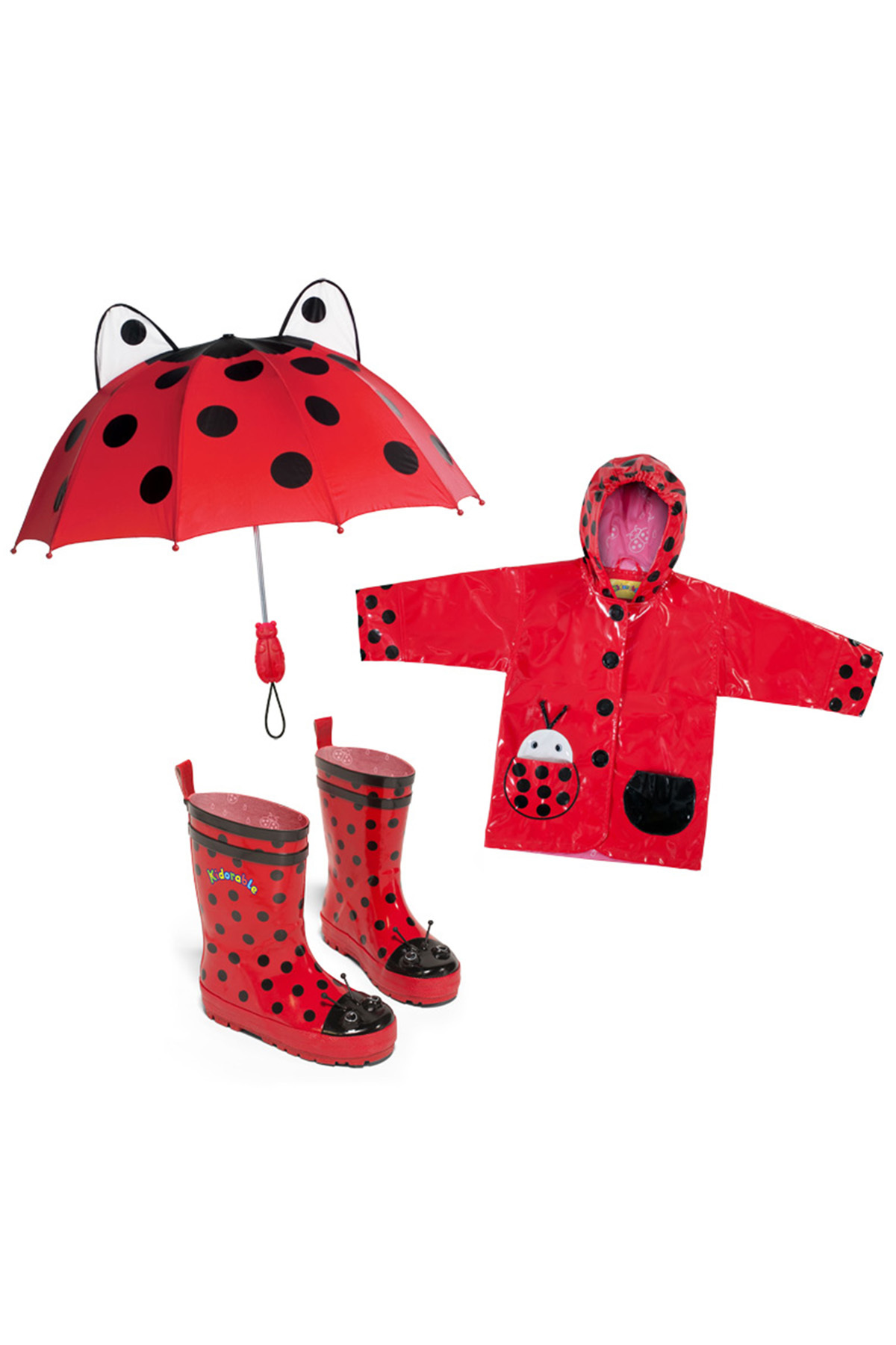 kidorable Kız Bebek Uğur Böceği Yağmurluk fotoğrafı 7 (önizleme)
