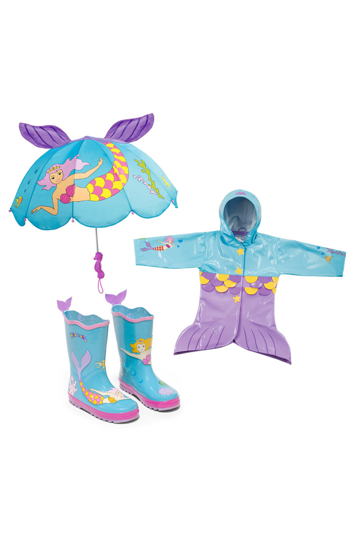 Panço Kidorable Kız Bebek Deniz Kızı Yağmurluk fotoğrafı 4 (önizleme)