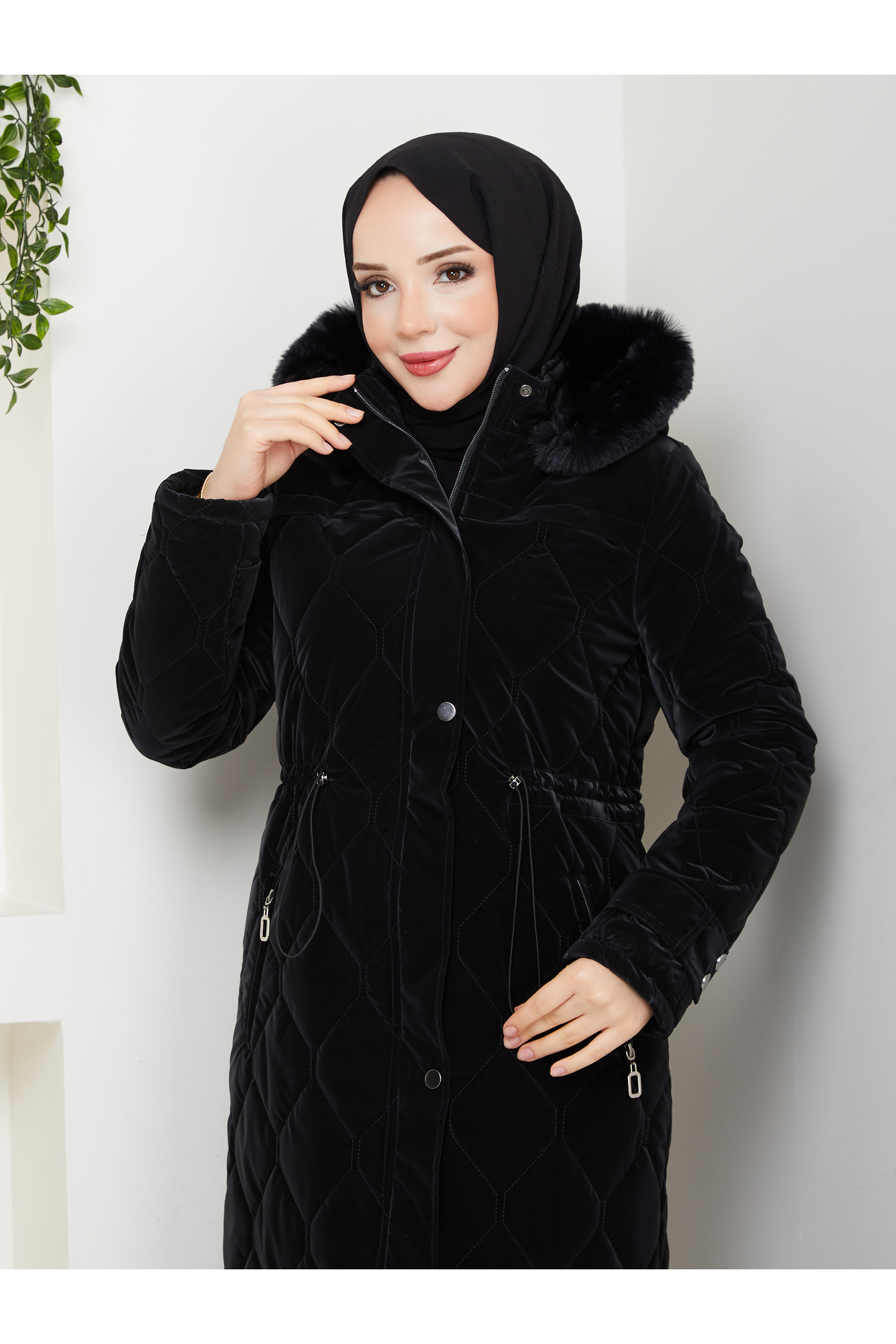 KMKkombin  KADIN YENİ SEZON TAM DOLGULU KAPŞONLU NOVA KUMAŞ GENÇ SPOR TAM BOY KABAN 11.75 - Görsel 5