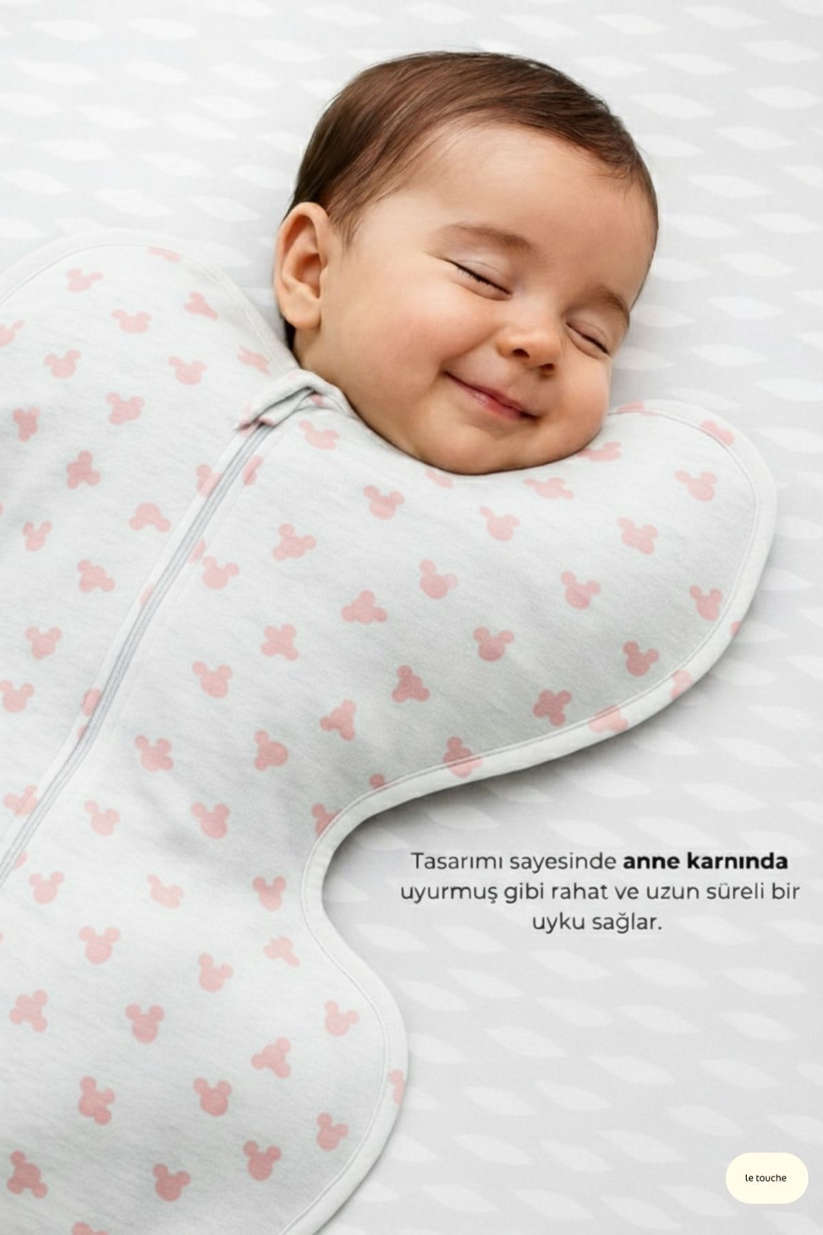 Le Touche Pembe Bebek Kundak Uyku Tulumu 4 Mevsim fotoğrafı 5 (önizleme)