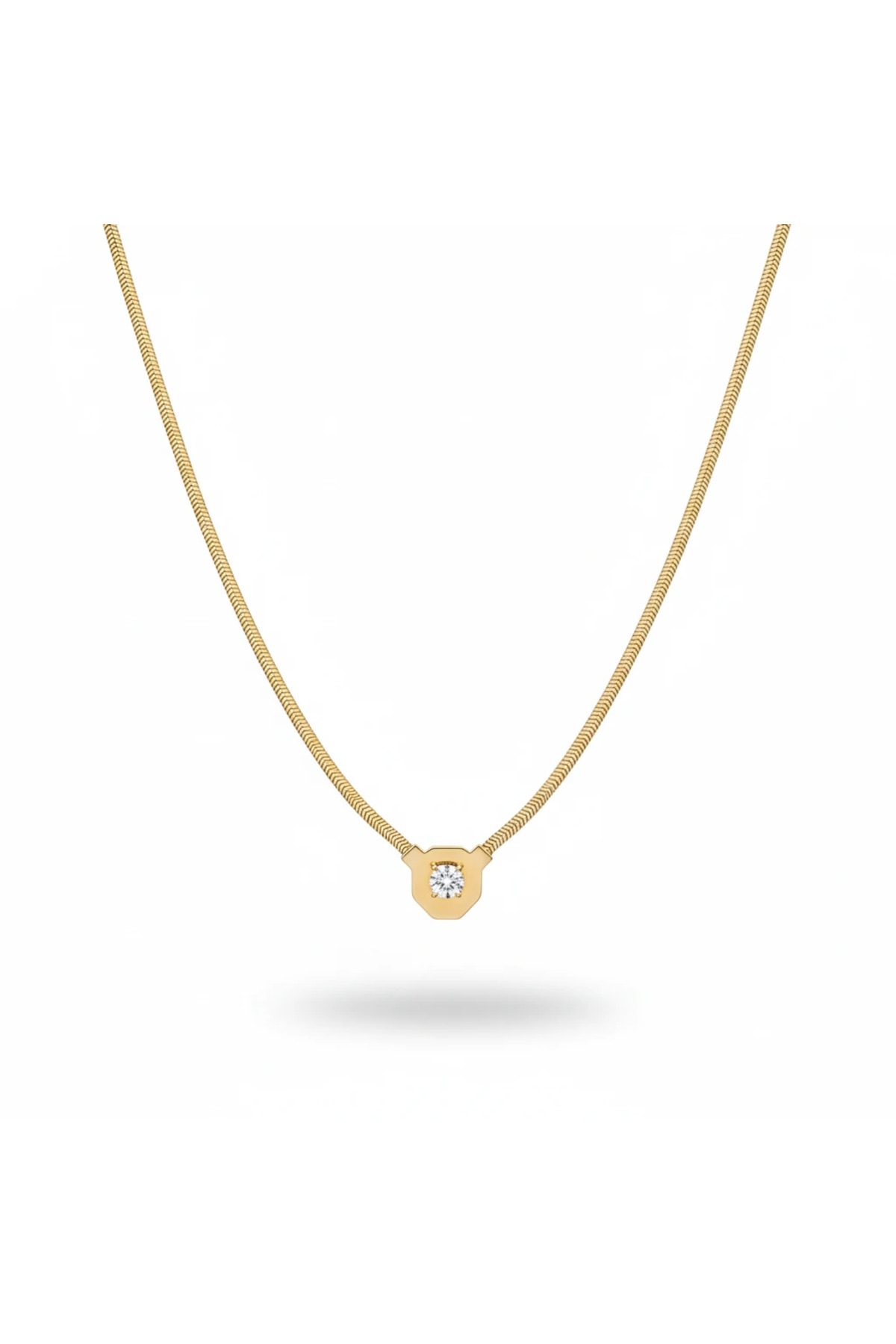 NİSERAJEWELLERY Baget Balık Sırtı Altın Kolye