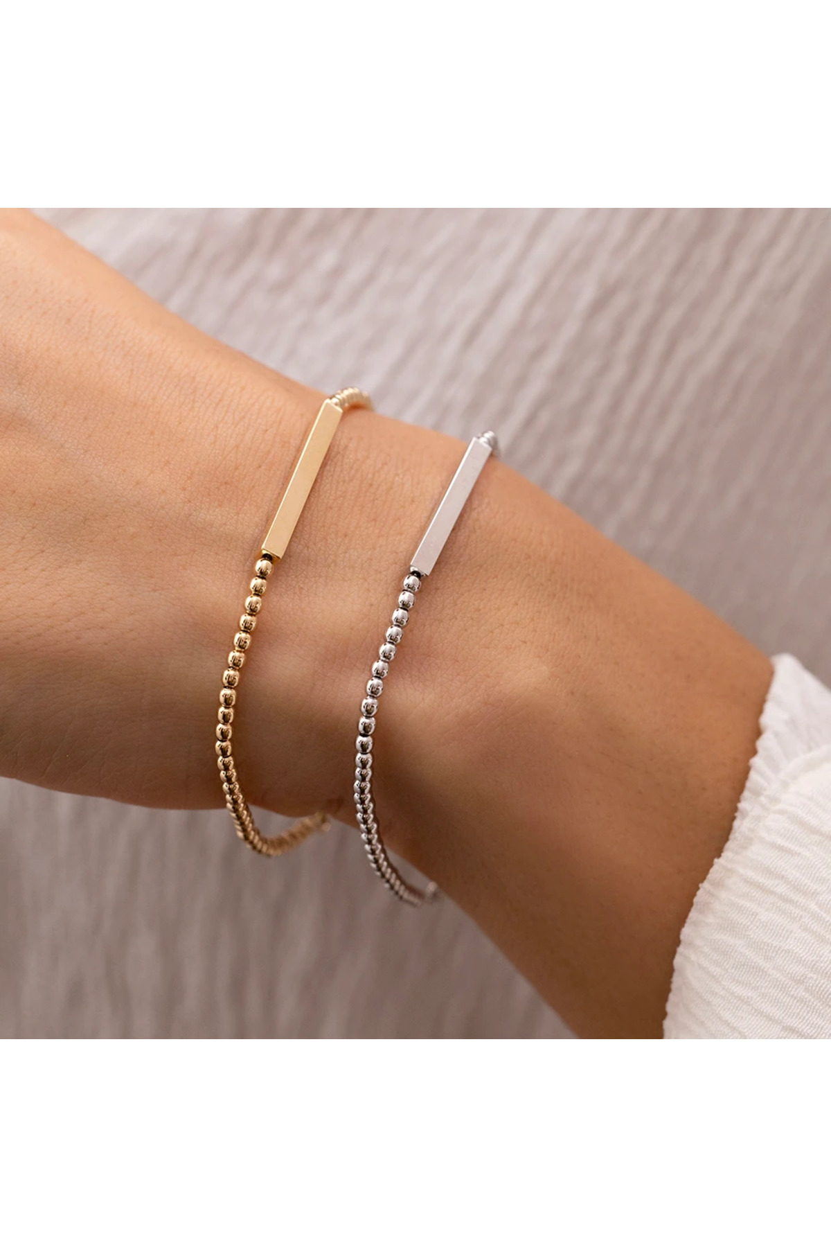 NİSERAJEWELLERY Tırnak Çakısı Unisex Altın Bileklik