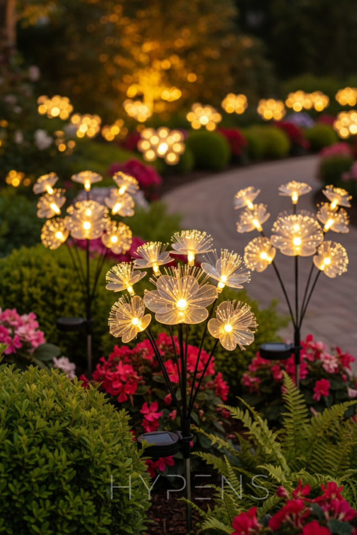 HYPENS 6'lı Solar Bahçe GÜL Çiçeği Bahçe Lambası – Güneş Enerjili LED Dekoratif Aydınlatma Peyzaj Lambası
