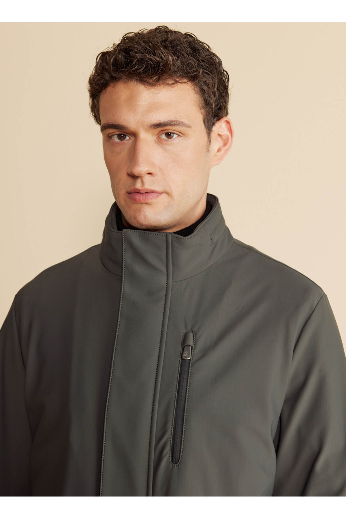 BROOKS BROTHERS  Haki Erkek Kaban BBFW25MCA002 - Görsel 4