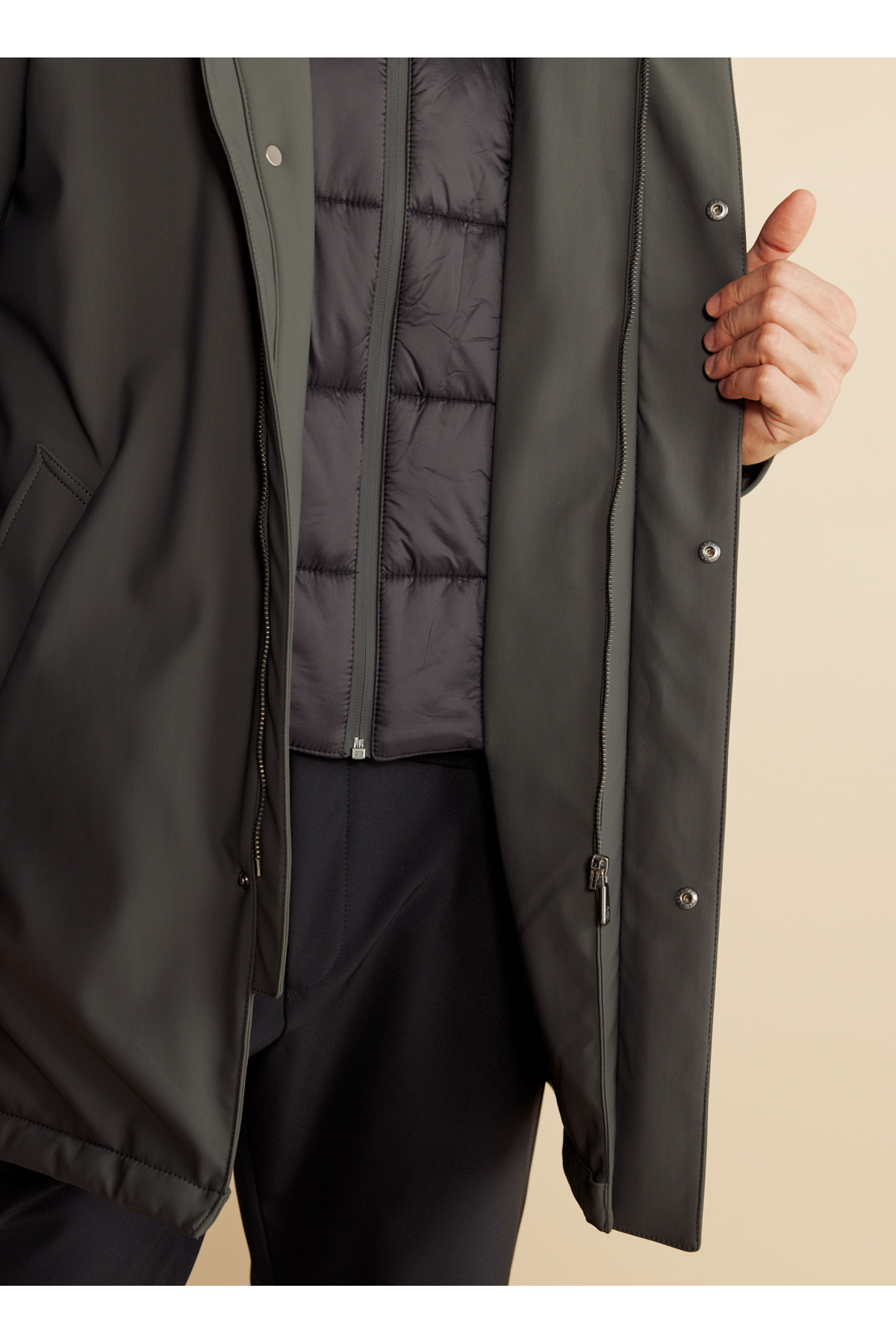 BROOKS BROTHERS  Haki Erkek Kaban BBFW25MCA002 - Görsel 7