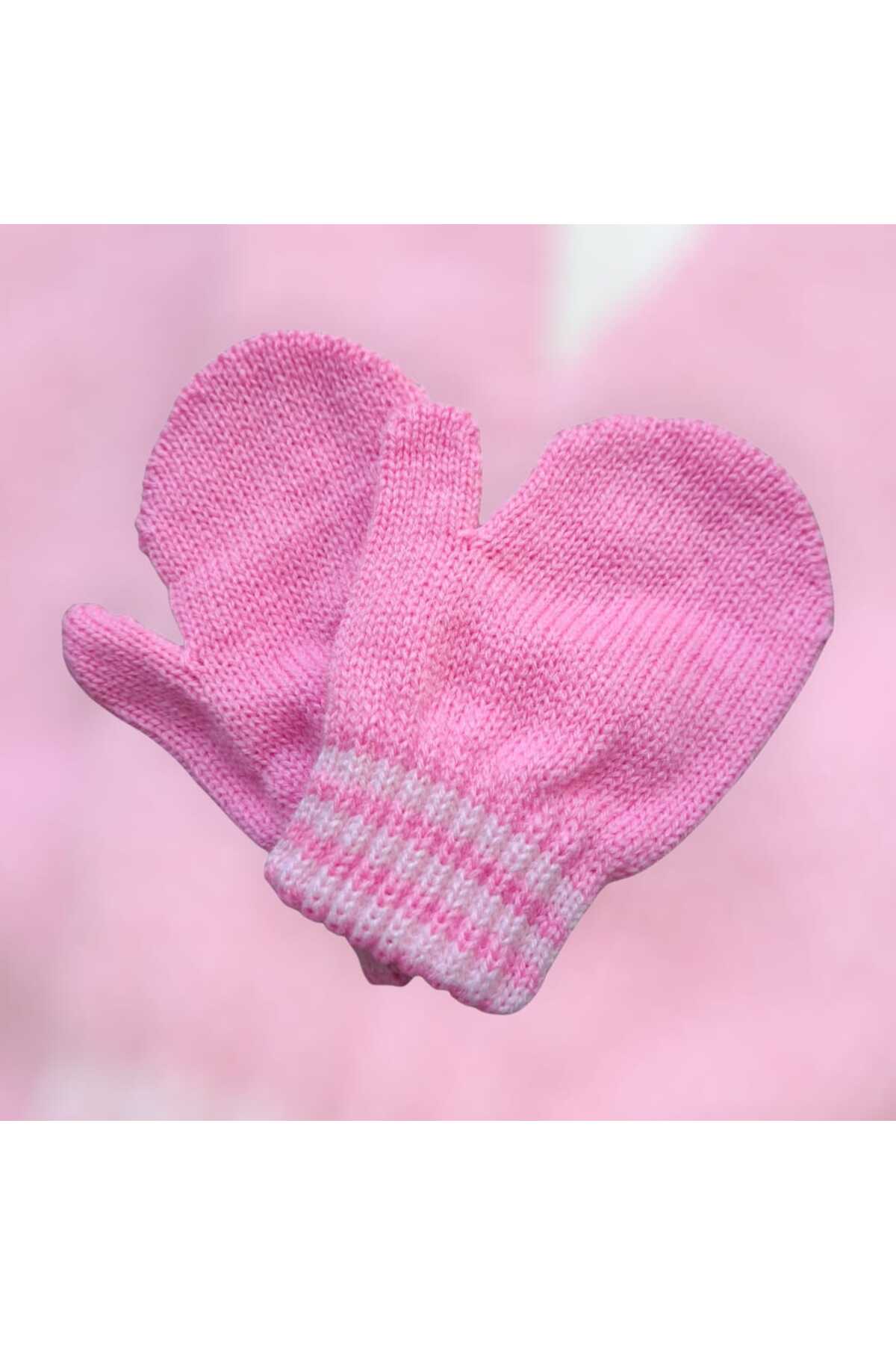 eleven market Parmaksız Kız Bebe Eldiveni Pembe Örgü Eldiven 0-3 Yaş fotoğrafı 6 (önizleme)