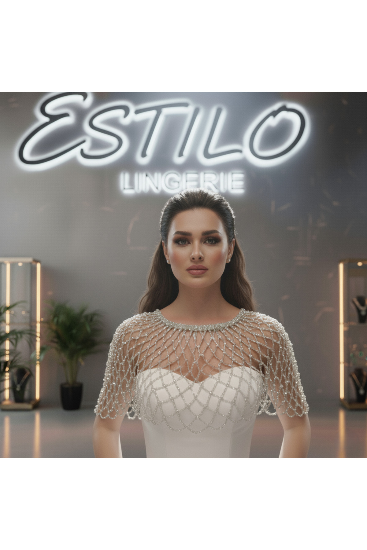 Çift Taraflı Kristal Taşlı Bolero, Luxury Bolero, Vip Bolero, Gelin Aksesuarı (LÜKS KUTUSUNDA)