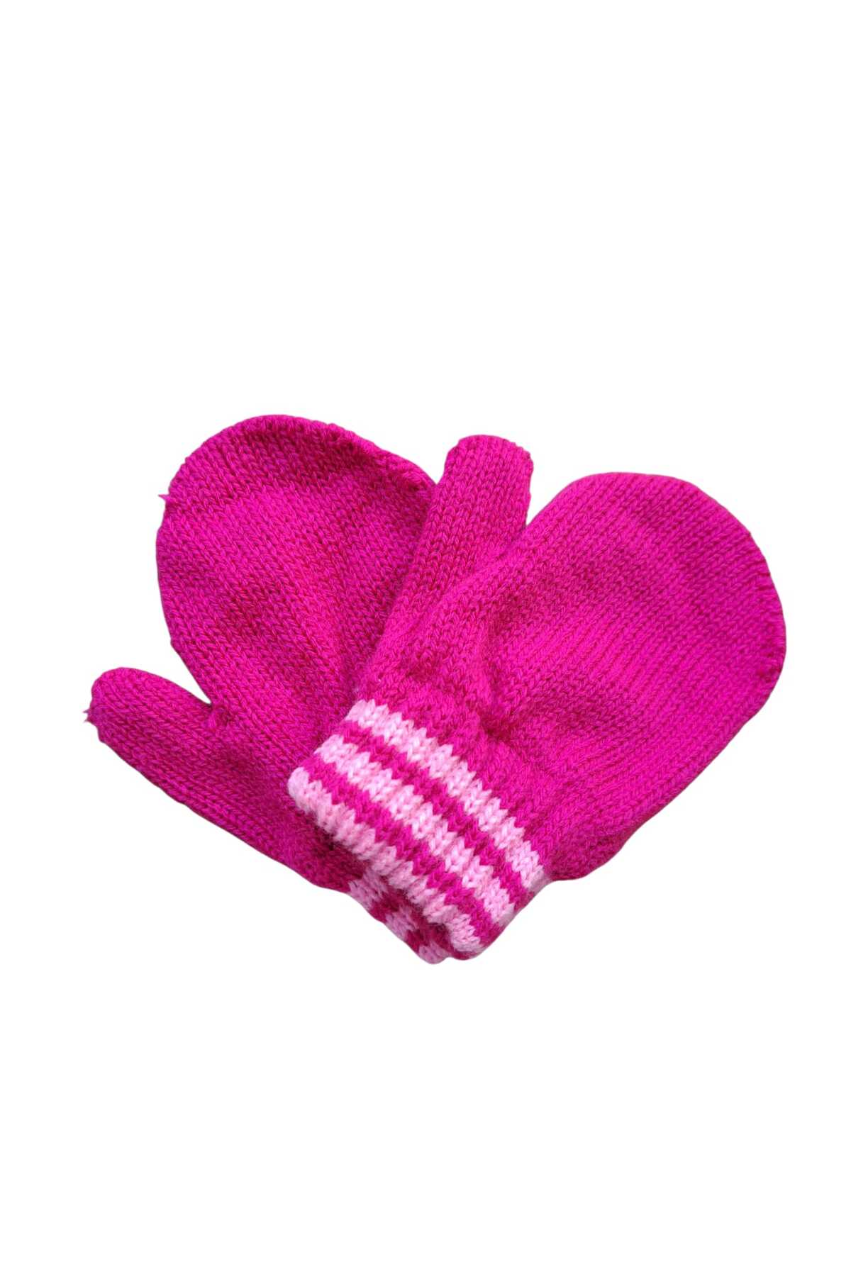 eleven market Parmaksız Kız Bebe Eldiveni Fuşya Örgü Eldiven 0-3 Yaş fotoğrafı 4 (önizleme)