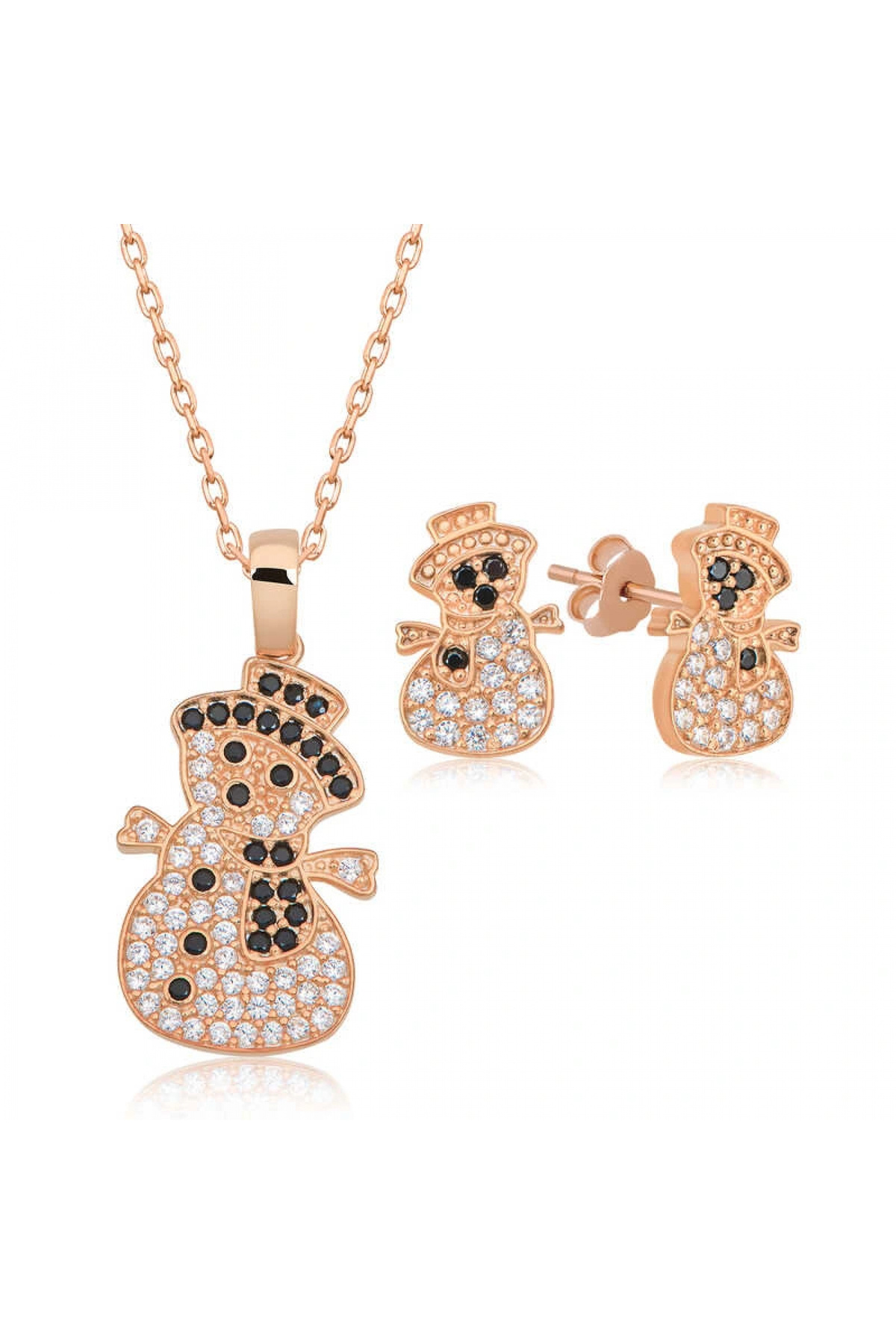 byhodi 925 Ayar Gümüş Kardan Adam Kadın Set T7152 (599599)