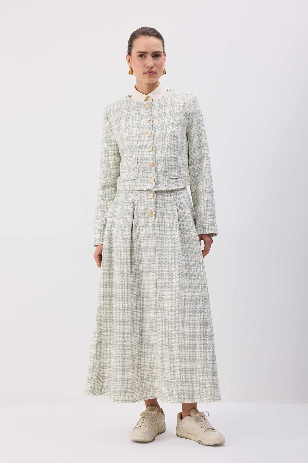 Touche Prive JACKET SKIRT TWEED SET