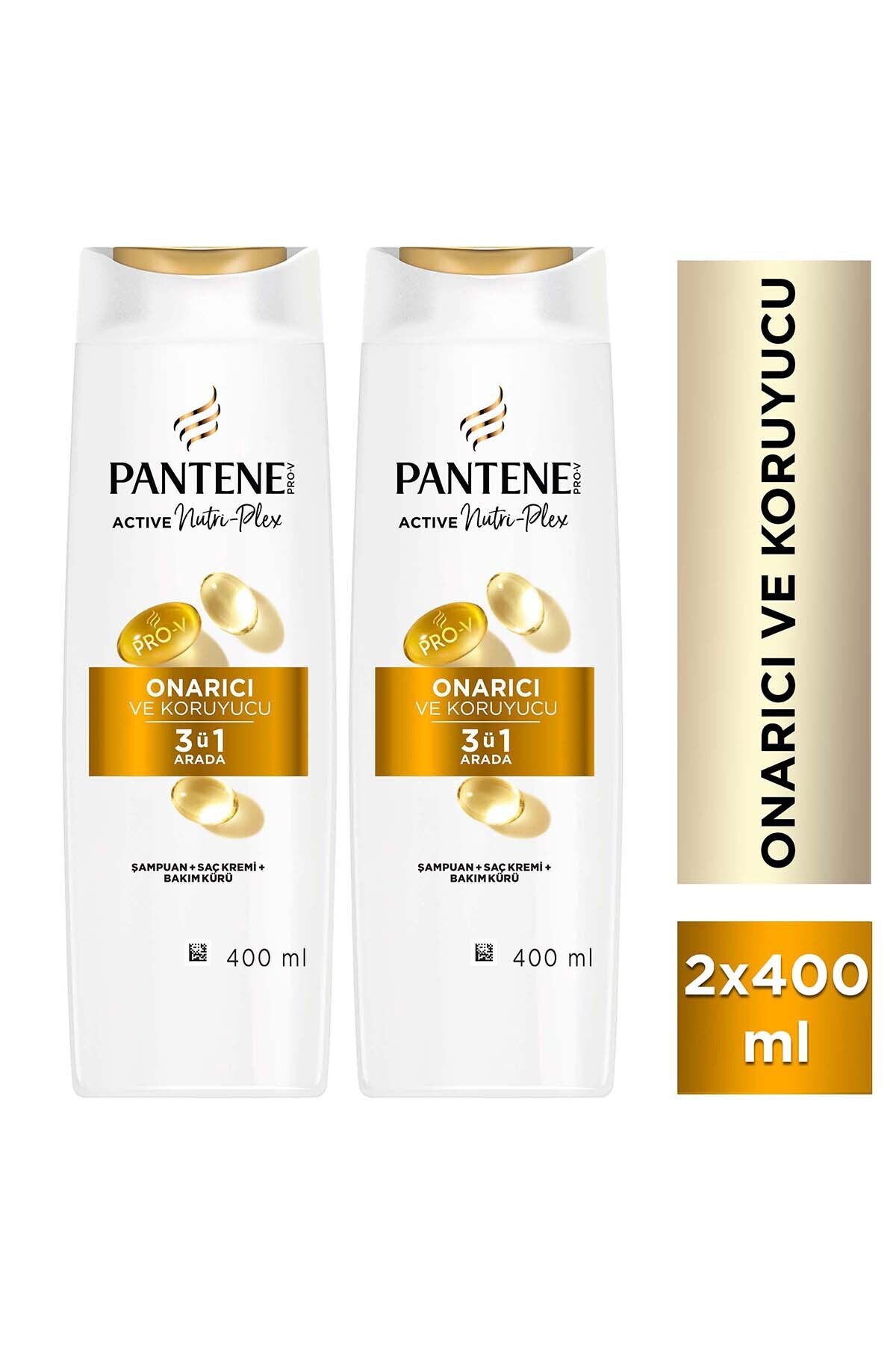 Pantene Onarıcı & Koruyucu 3 ü 1 Arada Şampuan 400ml Yıpranmış Saçlar x 2 Adet