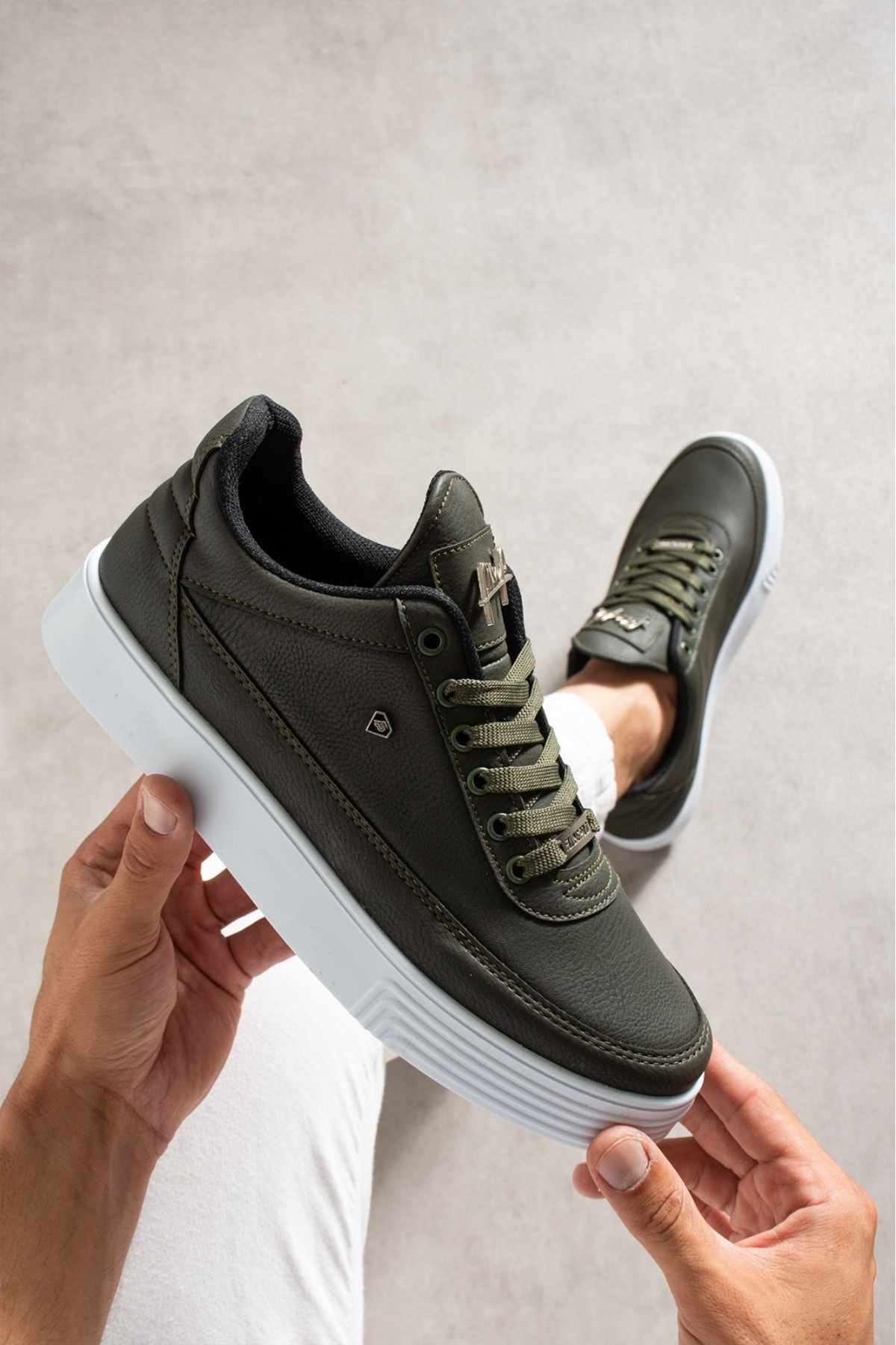 FİLLİNG POLO Haki Beyaz 011 Erkek Sneaker günlük ayakkabı görsel 3