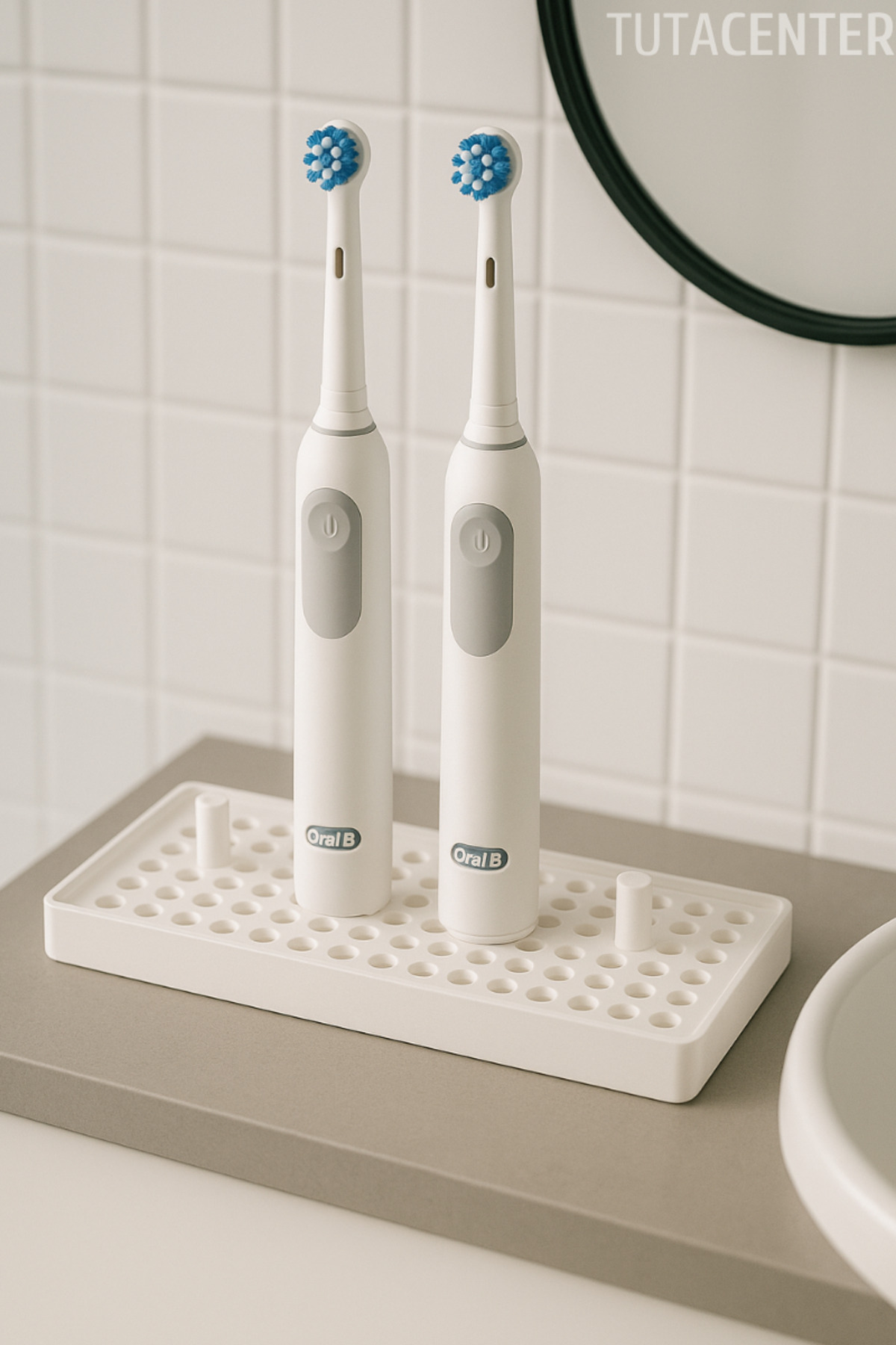 TUTACENTER OraI-B Şarjlı Diş Fırçası Standı 4'lü - Modern Şık ve Pratik Çözüm (Diş Fırçalık)