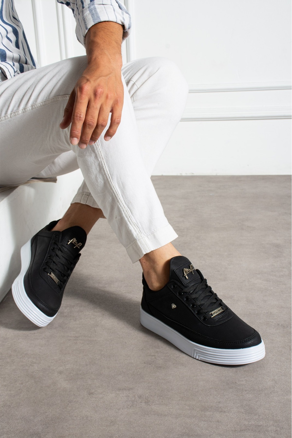 FİLLİNG POLO  Siyah Beyaz 011 Erkek Sneaker günlük ayakkabı - Görsel 3