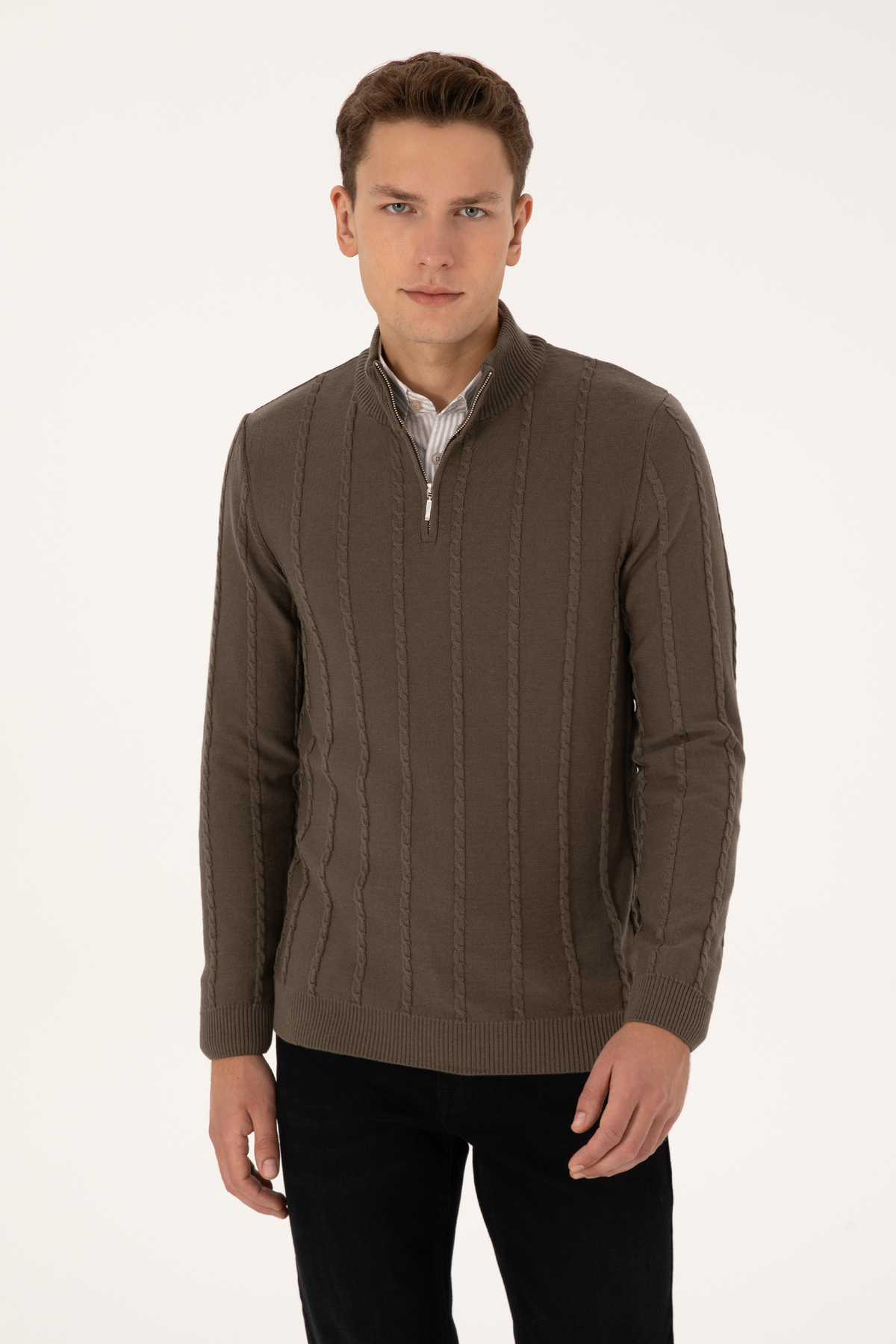 یو اس پولو ژاکت مردانه سمور یا راسو ۵۰۳۰۸۳۲۹-VR052