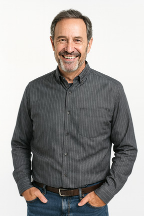 UNL Desenli Kareli Pamuklu Sezonluk Orta Kalın Oxford Uzun Kol Tek Cepli Baba...